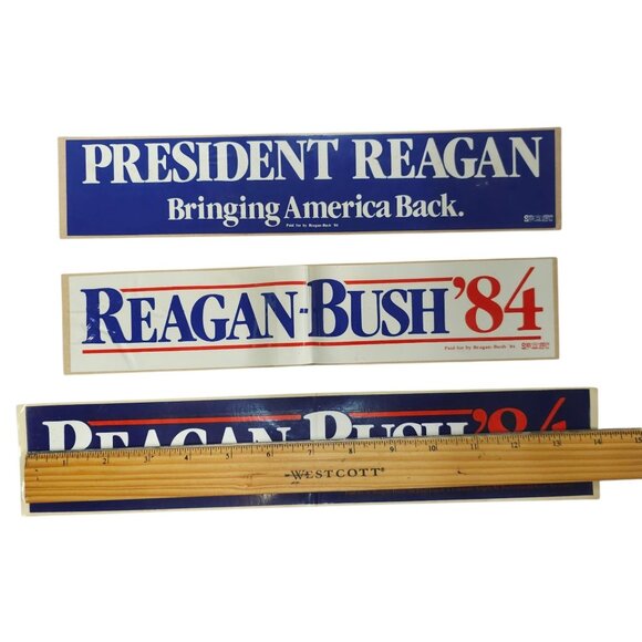 President Reagan Bringing America Back 1984 Presidential Campaign Sticker Lot - Picture 4 of 9